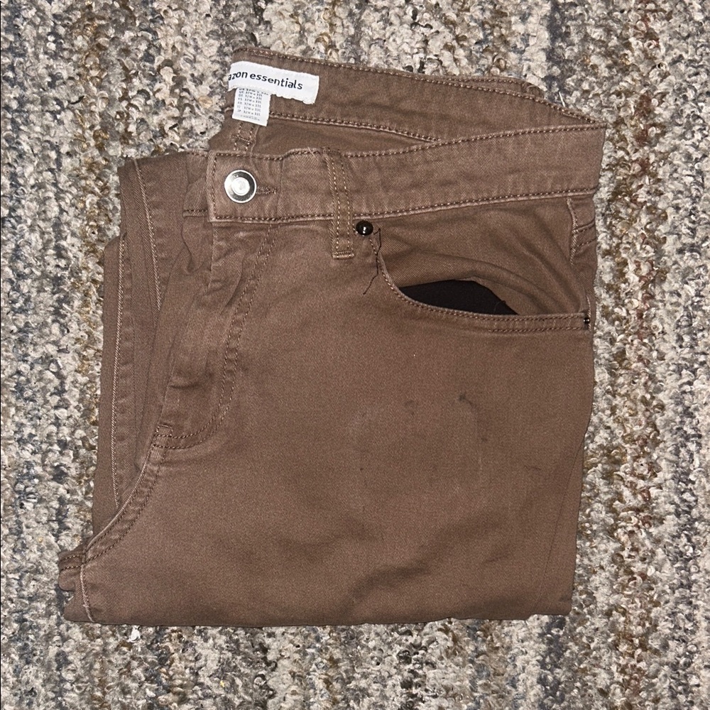 Men's Skinny Fit Chinos - Brown (32x33)